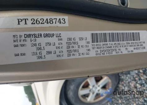 2010 Dodge Journey Se z USA, uszkodzony, nr VIN 3D4PG4FB3AT224736